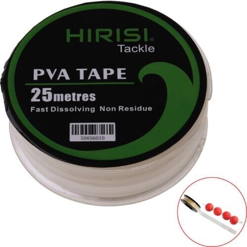 PVA Tape For Fishing Feeder Water Dissolve 10mmx20m Quick Dissolve Tackle Transparent Environmental Professional Fishing Tool