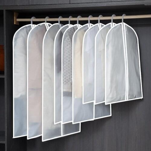 PEVA Clothes Dust Cover Garment Suit Coat Dress Jacket Dustproof Protector Home Wardrobe Hanging Storage Bag Washable Hot