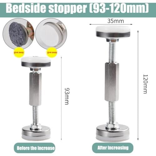 Threaded Bed Frame Adjustable Anti-shake Tool Telescopic Support for Home Room Wall SP99