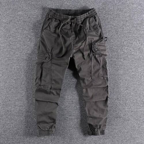 Military grey trend tooling casual pants mens loose legged youth HAREM PANTS LEGGINGS trouser for promotion wholesale 0926