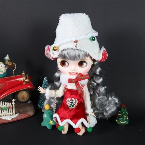 ICY DBS Blyth doll Cake cap Merry Christmas clothes Santa Claus Xmas for 1/6 BJD azone