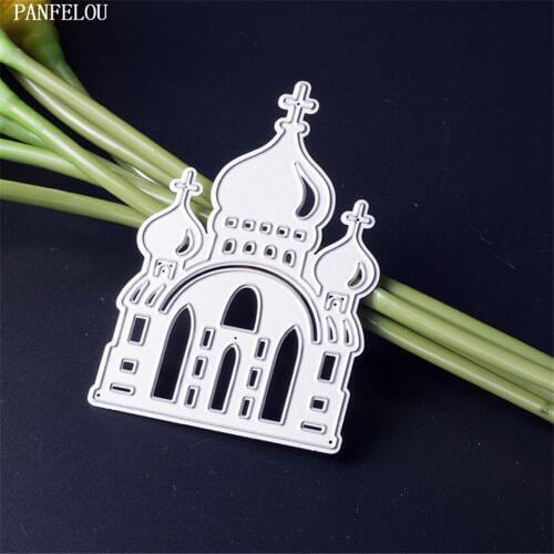 PANFELOU Easter Thailands castle shape Scrapbooking card album paper die metal craft stencils punch cuts dies cutting