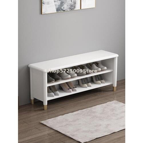 Nordic Solid Wood Shoe Changing Stool Shoe Rack Shoe Stool Type Shoe Cabinet Can Sit At The Entrance To Put On Shoes Stool Porch