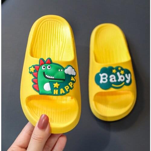 Cartoon Dinosaur Children Slippers Non-Slip Comfort Kids Shoes for Girl Boys Shoes Kawaii Slip-On Home Bathroom Indoor Slippers