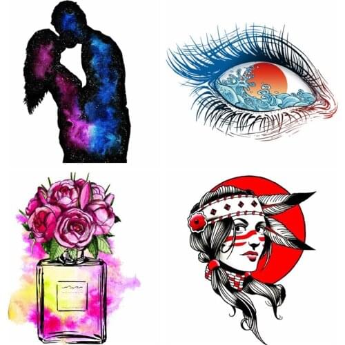 Pulaqi Fashion Girls Camera Iron on Patches For Clothing Thermal Stickers On Clothes Heart Transfers Patch Appliques Stickers