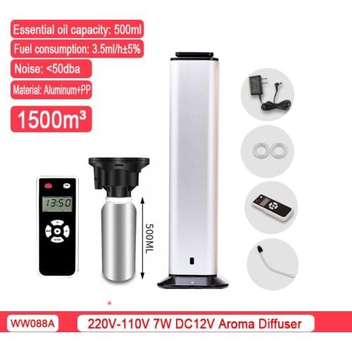 7W Smart Aroma Diffuser Household Essential Oil Air Purifier Vertical Humidifier Hotel Office Timing 500ML Bottled