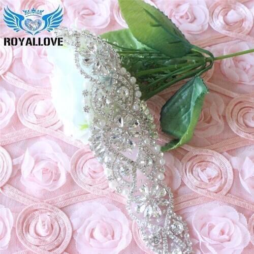 Gorgeous beaded rhinestone Pearl crystal applique wedding dress applique Headbands DIY Bridal Accessories, Belts, Embellishments