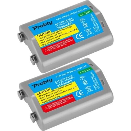 2 Pcs 3500mAh EN-EL18 EN-EL18A batteries or smart fast dual chargers for Nikon EN EL18 ENEL18 D4, D4S, D5, MB-D12, D800, D800E