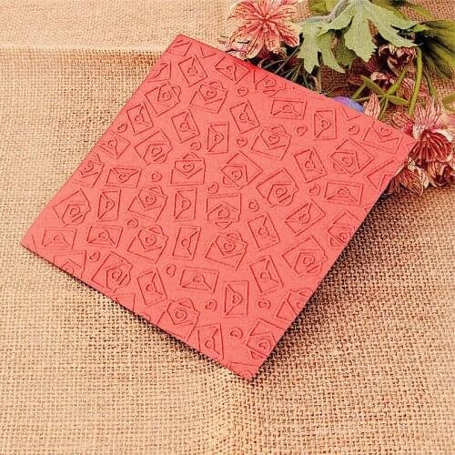 15x15 Love Etter Embossing Folders Plastic Halloween Scrapbooking DIY Template Fondant Cake Photo Album Christmas Card Making