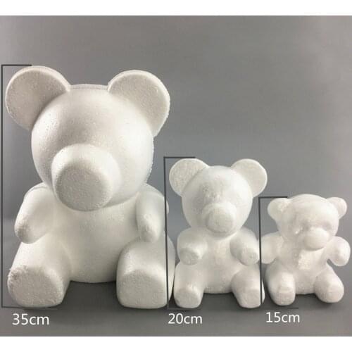 2019 Foam Rose Bear Mold Embryo Mini PE Rose Flower DIY Handmade Wedding Valentines Day Lovers Birthday Party New Year Gift