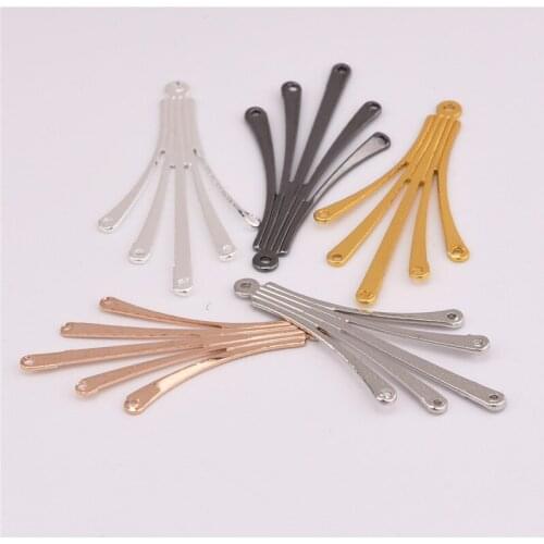 25.5 * 11.5mm porous palm type leaf pendant connector brass electroplating shaped copper diy jewelry accessories