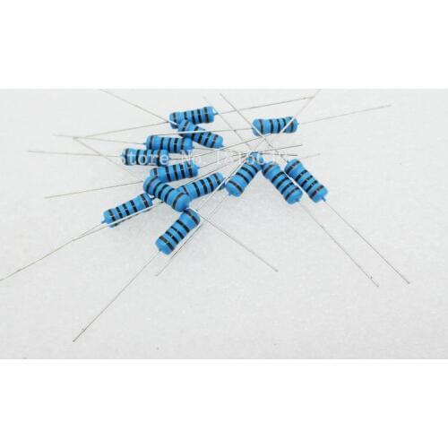 50PCS/LOT 1W Metal Film Resistor +/-1% 10K ohm 10K R 1W DIP Resistance NEW