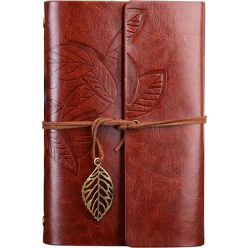 80 Vintage Dark Green PU Sheets Practical Vintage Loose Leaf Diary Exquisite Journal Blank Notebook School Stationery Gi