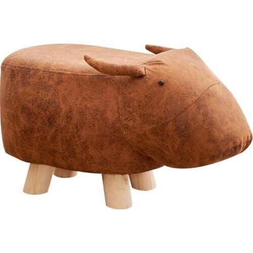 8000 Solid wood childrens stool cartoon animal creative stool elephant sofa bench footstool shoes bench