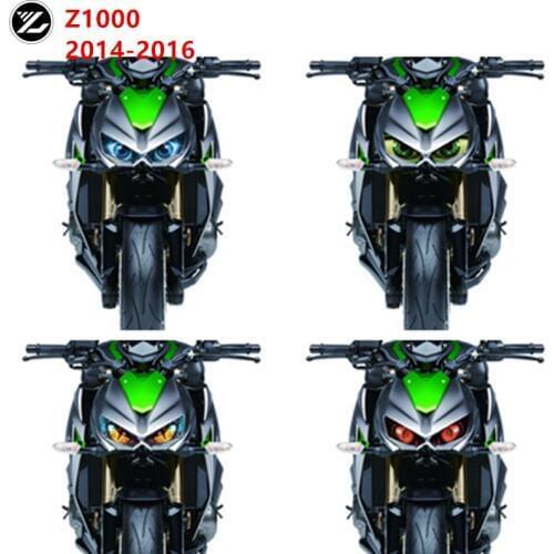 For KAWASAKI Z1000 Z 1000 2014 2015 2016 Motorcycle Accessories 3D Front Fairing Headlight Sticker Guard Stickers Protect light