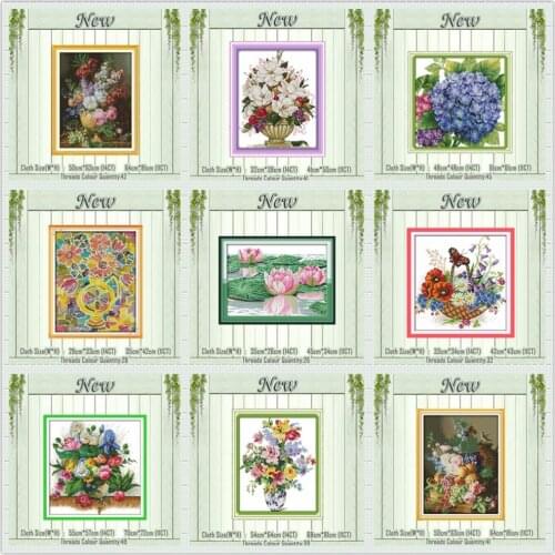 The butterfly Shadows flower vase painting counted print on the canvas DMC 11CT 14CT kits Cross Stitch embroidery needlework Set