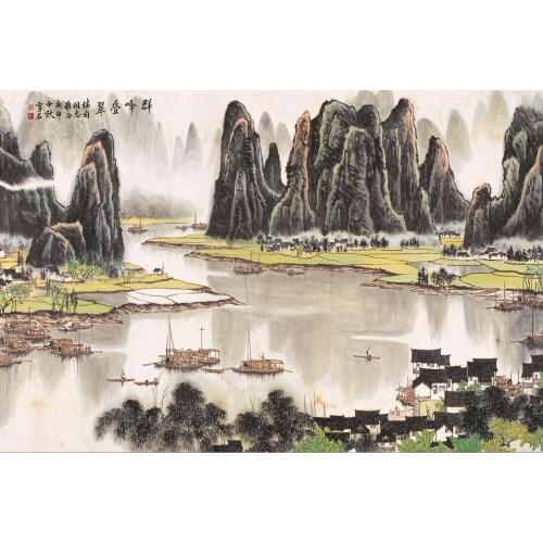 Many mountains The wooden puzzle 1000 pieces ersion jigsaw puzzle white card adult childrens educational toys