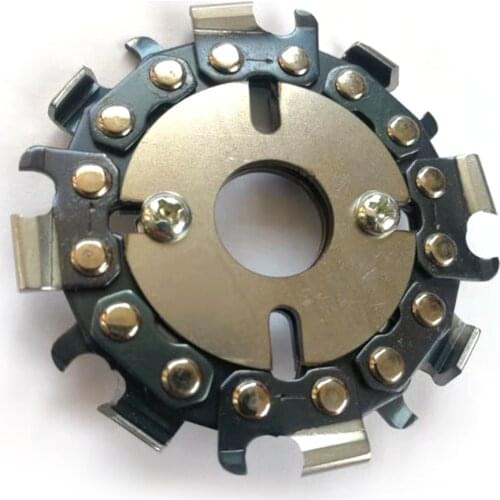 8 Tooth Woodworking Cutting Chainsaw Disc Wooden Carving Chain Saw Disc Saw Blade Chain Plate Angle Grinder Abrasive Accessory