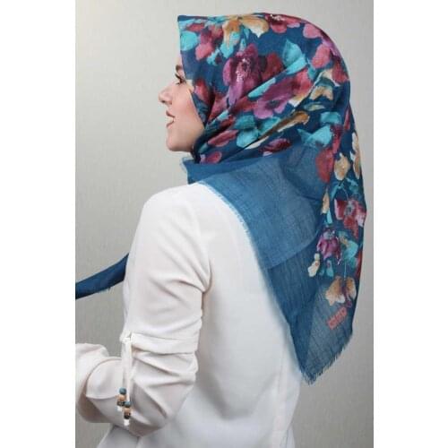 ERİPEK SHİNE PATTERNED SILVERY LINEN SCARF-DESEN-05-RENK-03