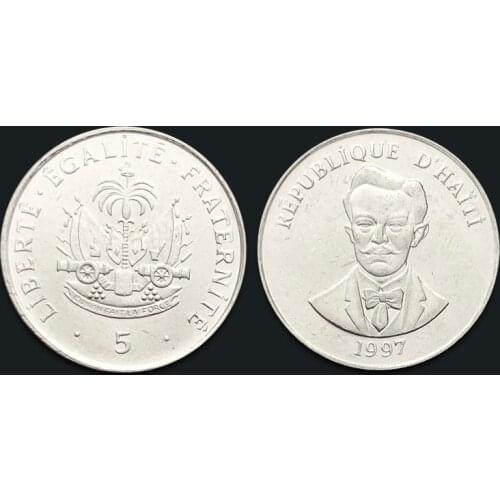 Haiti 5 Centimes Coin 1997100% Real Original Collection Coins Unc Genuine Coin