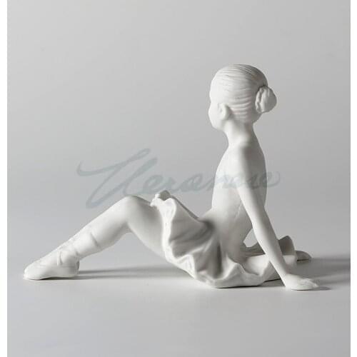 Veroni Decoration Ceramic Grinding Reduction Ballet Girl Statue Birthday Gift s Hot Sellingroom Art Statue
