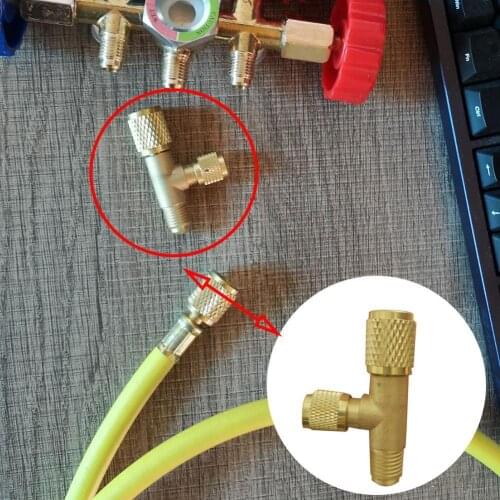 Refrigerant Exhaust Valve Bleed Valve Full Copper Quick Release Fluorine Pipe Exhaust Valve Pressure Gauge Exclusion Air Valve