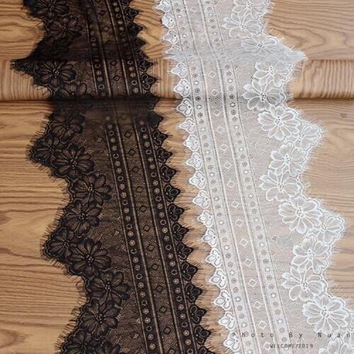 22CM French lace eyelash lace fabric clothing accessories DIY skirt Sewing Garment Ribbon Handmade Material