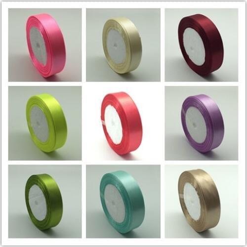 9Colors 20mm 25 Yards Satin Ribbon for DIY Bow Craft Decor Wedding Party Decoration Gift Wrapping Scrapbooking Supplies