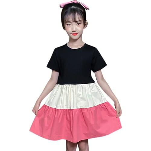 Summer Dresses For Girls Striped Pattern Girls' Dresses 2021 Newest Child Dress Casual Style Clothes For Girls