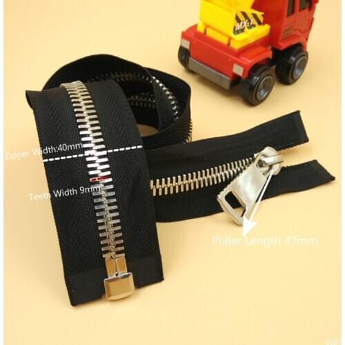 New 10# Big Size High Quality Silver Copper Teeth Metal Zipper 70 80 100cm Hand Made Sewing Garments Jacket Bags Accessories