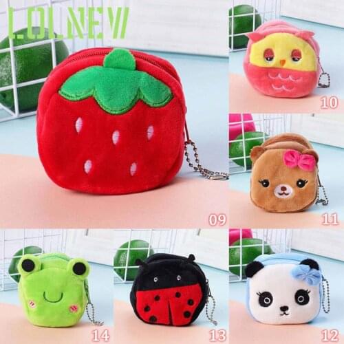 Cute Soft Plush Panda Cartoon Small Coin Purse Zipper Wallet Key Case Birthday Gift 1PCS Women Sweet Keychain Bay Decor