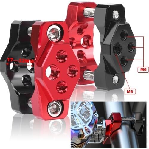 Motorcycle Stent 17-32MM Headlight Bracket Bumper Clamp Auxiliary Spotlight Clip Light Decoration Modification Accessories