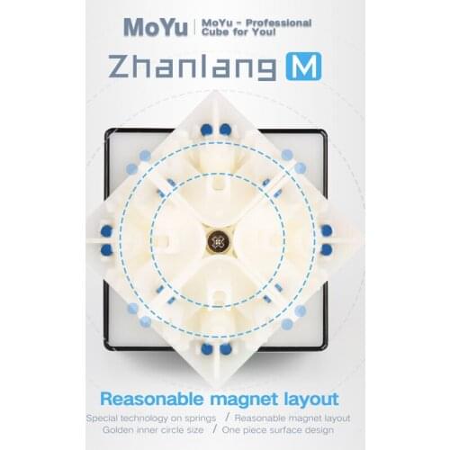 Moyu SenHuan Zhanlang M Cubo Magico 2X2x2 Profession Magnetic Cube Magic Black Stickerless Educational Puzzles Childrens Toys