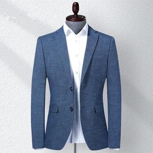 2020 Leisure Mens Suits Formal Jacket British Blazer for Man Korean Slim Fit Blazer Casual Business Blue Coat