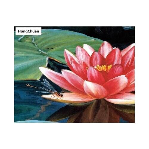 Lotus new product diamond painting diy diamond inlaid handmade 5d diamond embroidery cross stitch kit home decoration new year