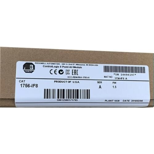 New Original 1756-IF8 PLC 8 Single-Ended Inputs 4 Differential Inputs Analog Input Module