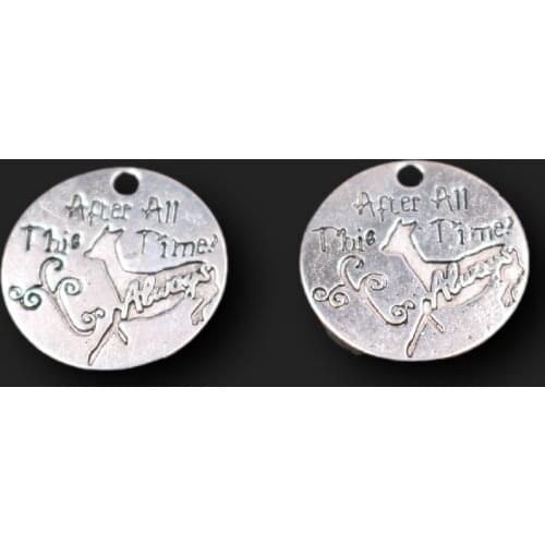10pcs Silver Plated After All Time Charm Tags Pendant Retro Bracelet Necklace Metal Accessories DIY Charms Jewelry Crafts Making