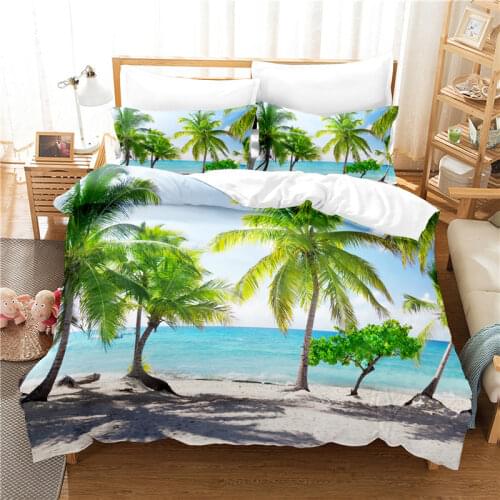 Bed Linens Home Textile Double 200x200 Beautiful Sea Scenery Duvet Cover Queen Extra Flexible Comfortable Bedroom Sets Bedding