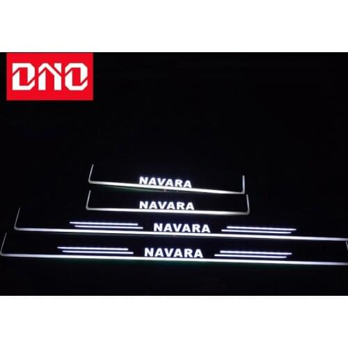 Door Sill Scuff Plate Pedal Ligths For Nissan NP300 Navara 2015 2016 2017 2018 Threshold Led Bar Pathway Dynamic Welcome Lamp