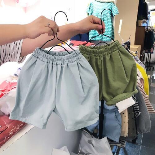 2020 boys and girls casual loose wild P pants two-color shorts