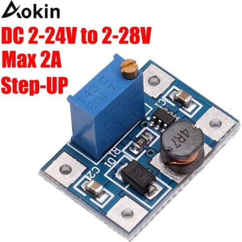 2-24V to 2-28V 2A DC-DC SX1308 Step-UP Adjustable Power Module Step Up Boost Converter for arduino DIY Kit