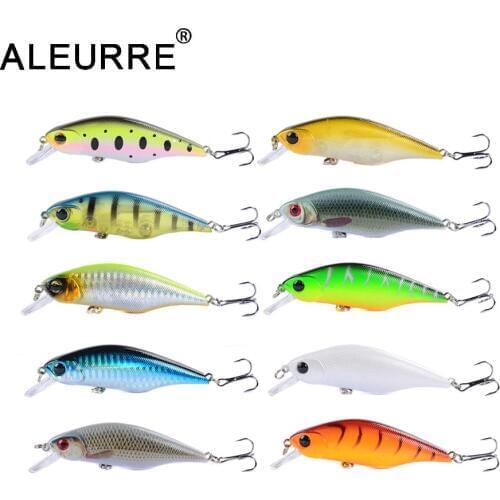 1pcs Hard Minnow Fishing Lure 9cm 11.5g Floating Plastic Bait Topwater Wobblers Rattling Crankbait For Bass Pike