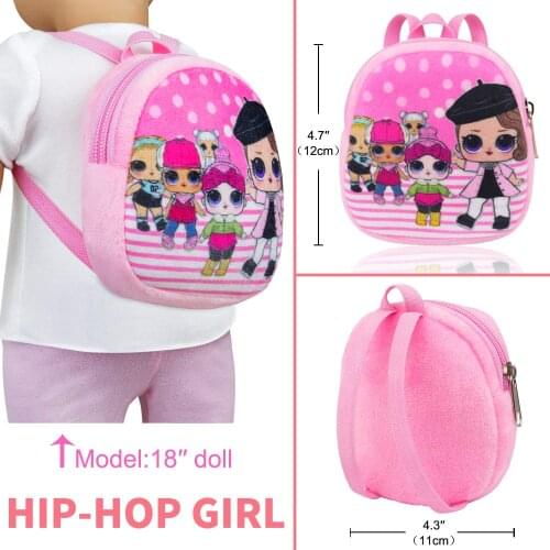 Doll Backpack Dsiney Kitty Unicorn Rabbit Cute Cartoon Bags Doll Clothes For 18 Inch American&43Cm Baby New Born Reborn Doll Toy