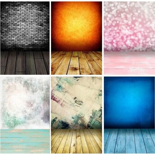 SHENGYONGBAO Old Vintage Photography Backdrops Props Brick Wall Wood Floor Baby Portrait Photo Background 210125MB-01