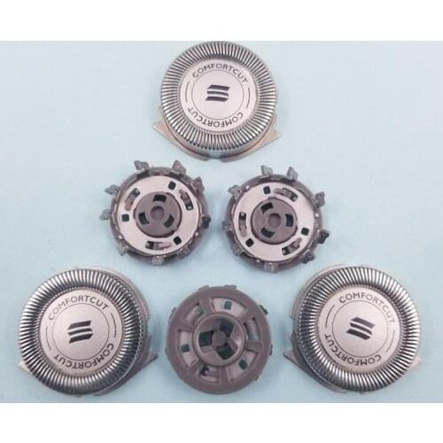 3pcs Stainless Steel Replacement Razor Heads Blade For Philips Norelco 3000 Series 1000 700 SH30 / 52 Original Replacement Head
