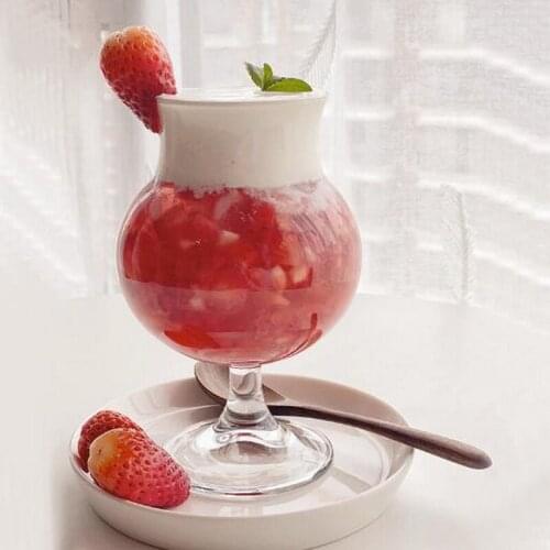 Restaurant glass soda bubble water glass juice glass smoothie glass creative high-value ins cup