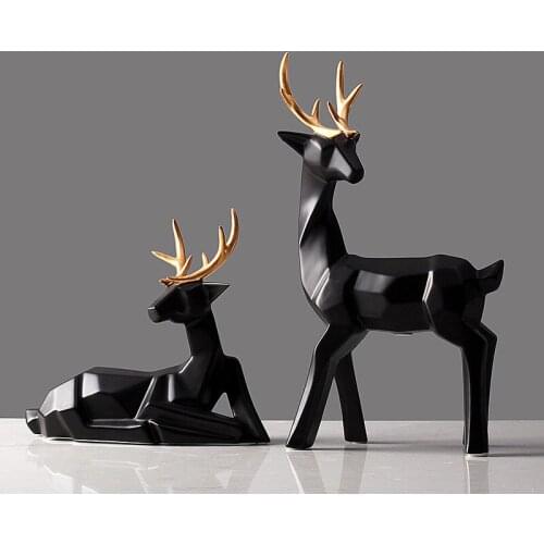 PERE DAVIDS DEER STATUE ABSTRACTION ANIMAL CERAMIC CRAFTWORK OFFICE CLUBHOUSE LIVING ROOM DECORATION WEDDING GIFT L2922