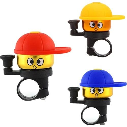 1pcs Cartoon Boy Shape Bicycle Bells Shining Mountain Bike Handlebar Bell Mountain Bike Horn Baby Carriage Bell