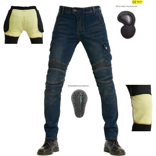 High quality B06 jeans mens and womens drop-resistant motorcycle pants Aramid wear-resistant cycling protection