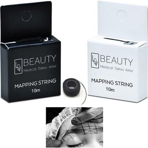 10m Makeup Tattoo Thread Eyebrow Marker Thread Tattoo Brows Point Pre Inked Brow Tattoo Pre-Inked Mapping String Eyebrow Thread